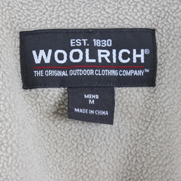 Men's Woolrich Fleece Lined Canvas Shirt Button Down Shirt Jacket, Medium - Picture 7 of 8